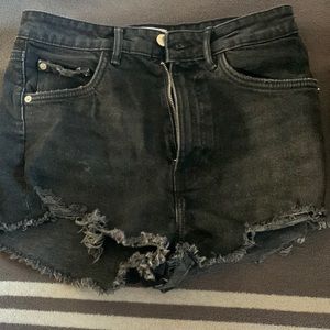 Zara black shorts us6 jean